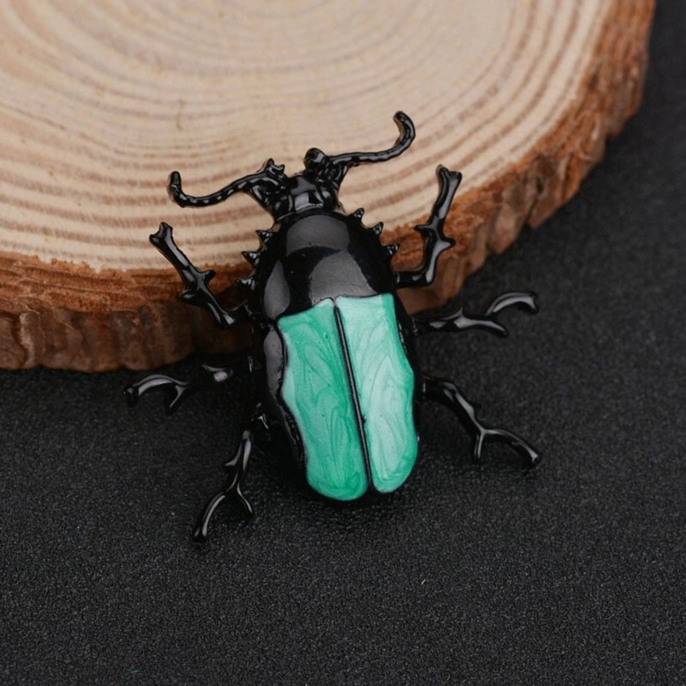 ‼️5 for $25 SALE‼️Green Bug Beetle Insect Brooch - Picture 3 of 6
